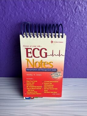 ECG Notes Interpretation and Management Guide Shirley Jones pocket medical book